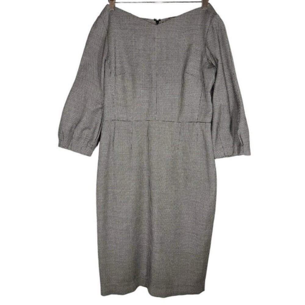 Editions De Robes Houndstooth Wool Sheath Dress size 10